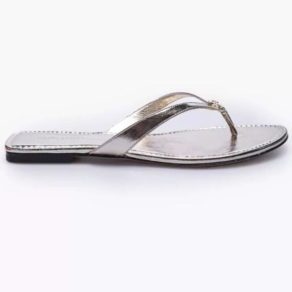 Tory Burch Metallic Leather Thong Sandals - Picture 2 of 5